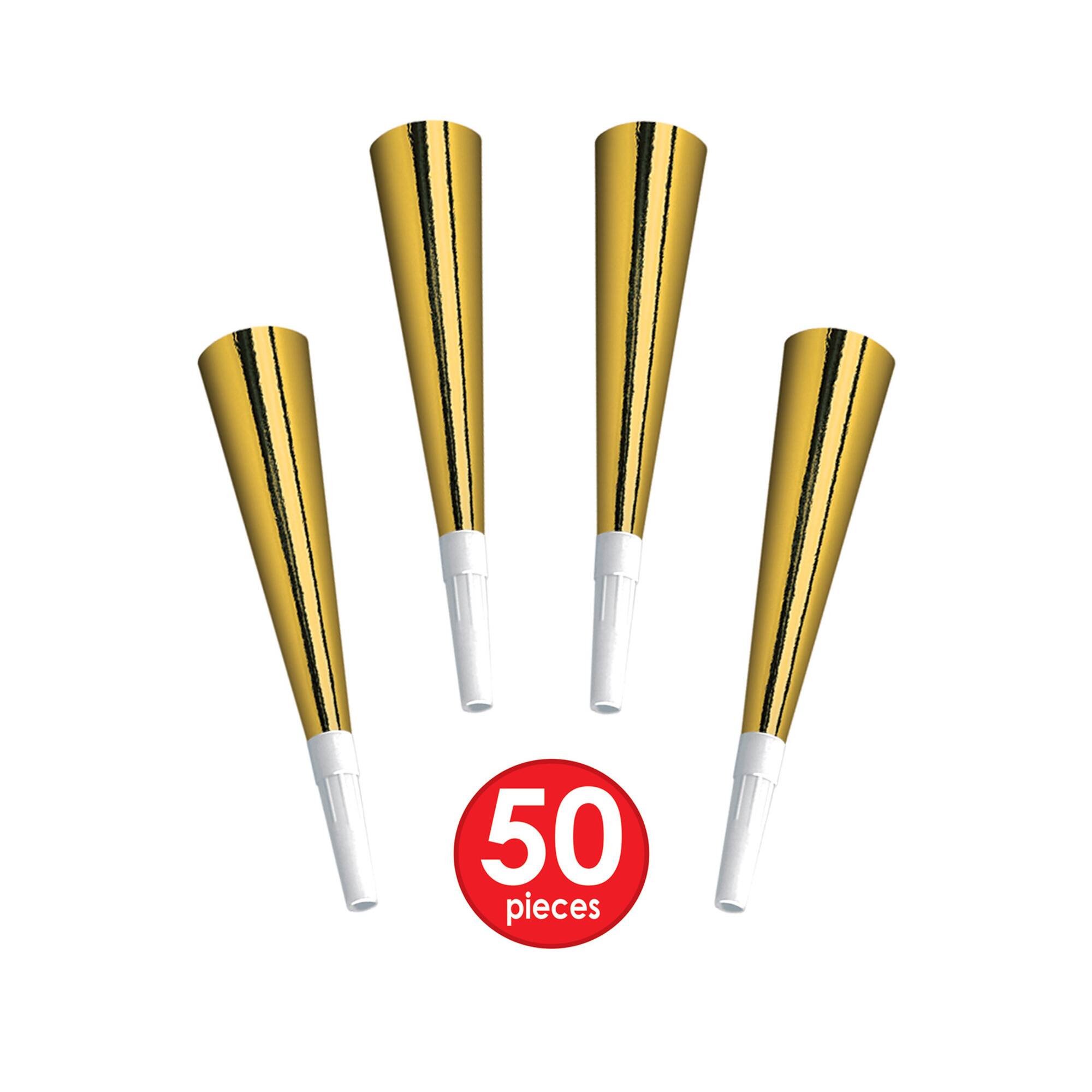 Beistle Black & Gold New Year Manhattan Party Favor Kit for 50